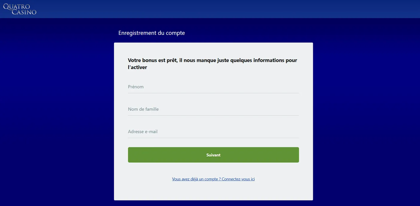 Connexion au compte
